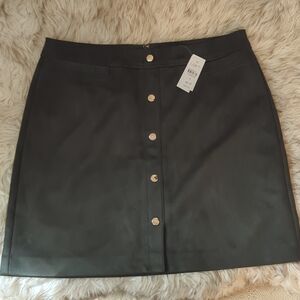 Loft deep olive/dark gray skirt